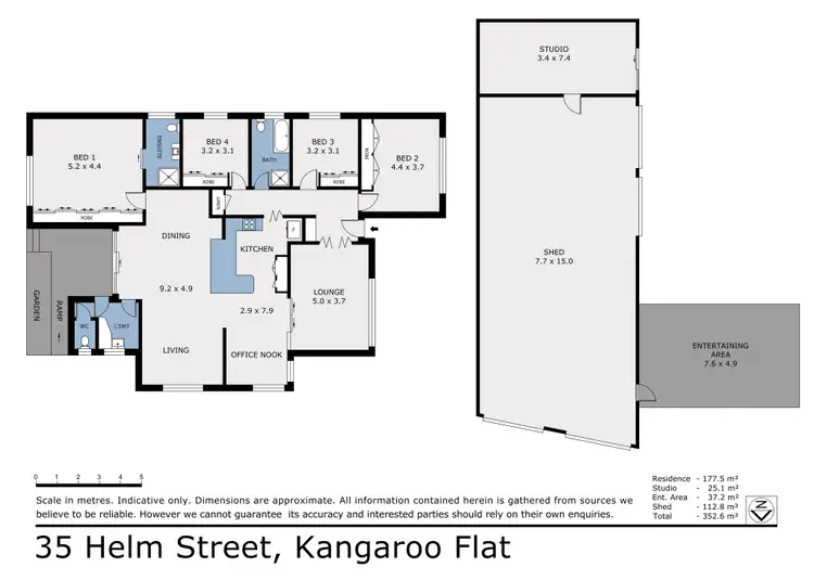 Floorplan of Homely house listing, 35 Helm Street, Kangaroo Flat VIC 3555