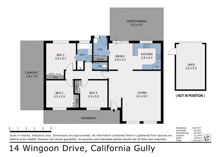 Floorplan of Homely house listing, 14 Wingoon Drive, California Gully VIC 3556