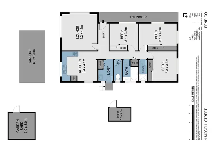 Floorplan of Homely house listing, 1 McColl Street, Bendigo VIC 3550