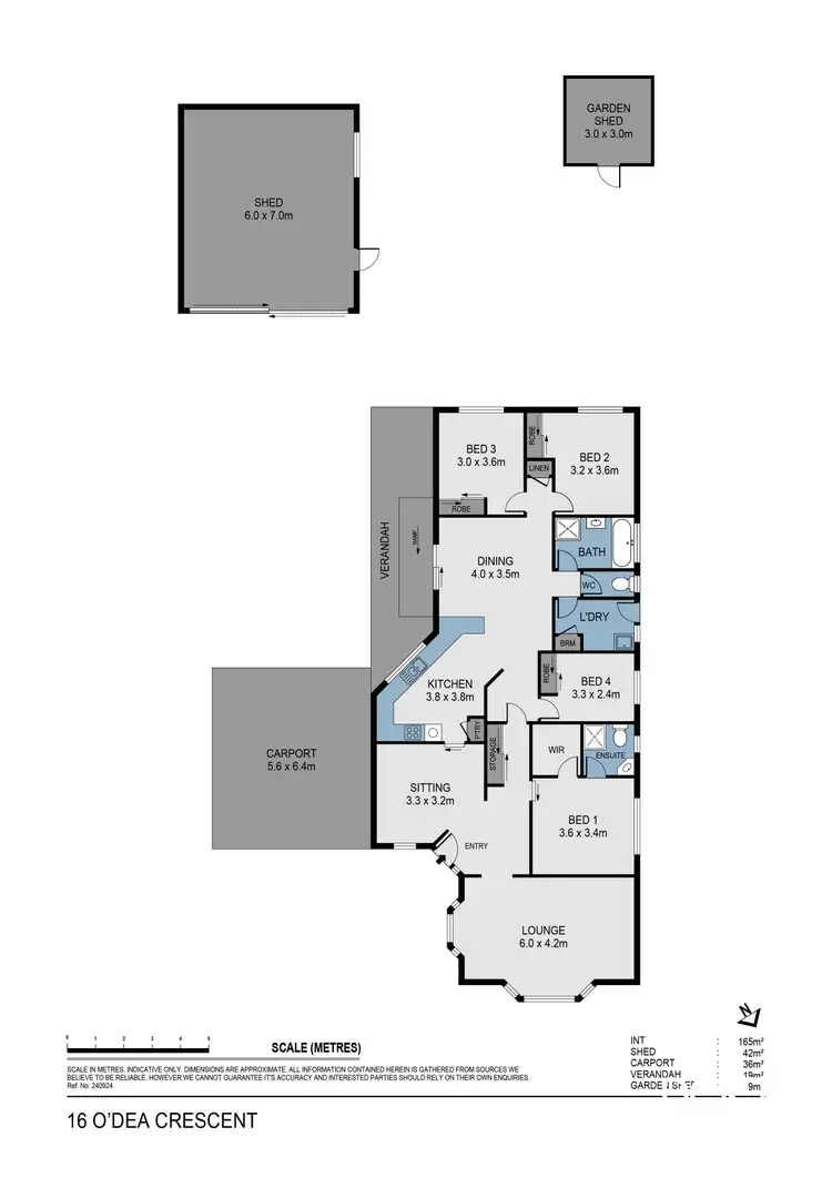 Floorplan of Homely house listing, 16 Odea Crescent, Kangaroo Flat VIC 3555