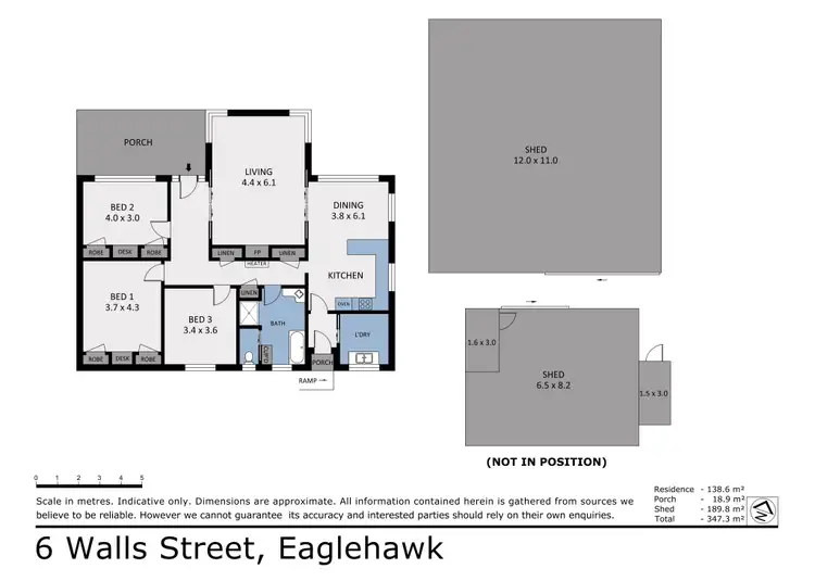 Floorplan of Homely house listing, 6 Walls Street, Eaglehawk VIC 3556