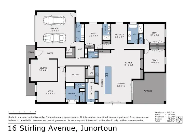 Floorplan of Homely house listing, 16 Stirling Avenue, Junortoun VIC 3551