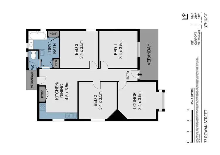 Floorplan of Homely house listing, 77 Rowan Street, Bendigo VIC 3550