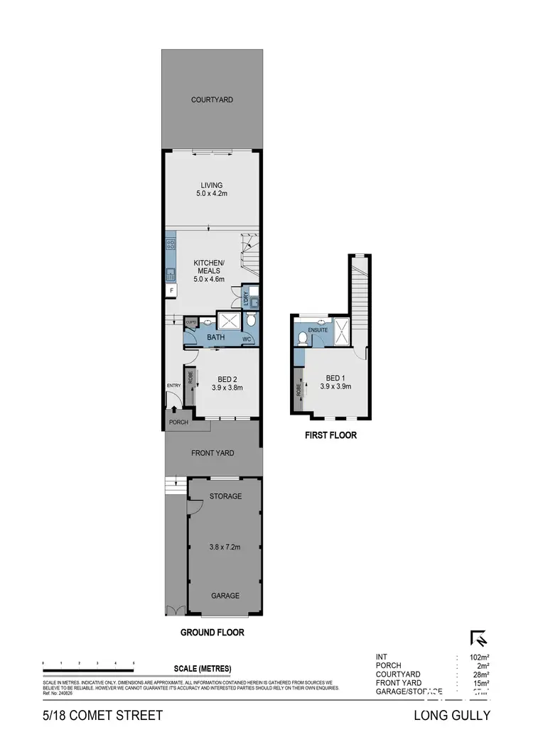 Floorplan of Homely townhouse listing, 2/18 Comet Street, Long Gully VIC 3550
