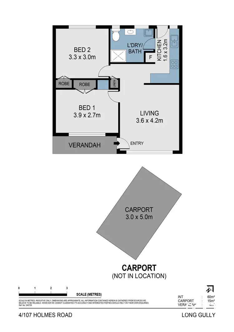 Floorplan of Homely unit listing, 4/107 Holmes Road, Long Gully VIC 3550
