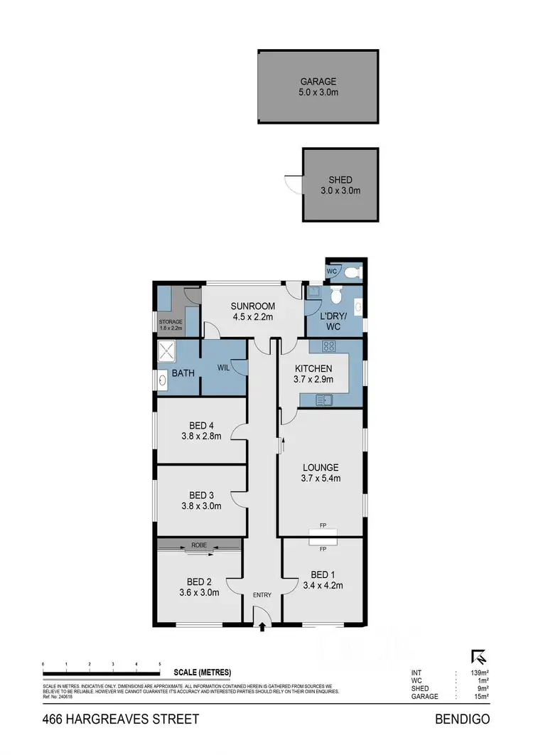 Floorplan of Homely house listing, 466 Hargreaves Street, Bendigo VIC 3550