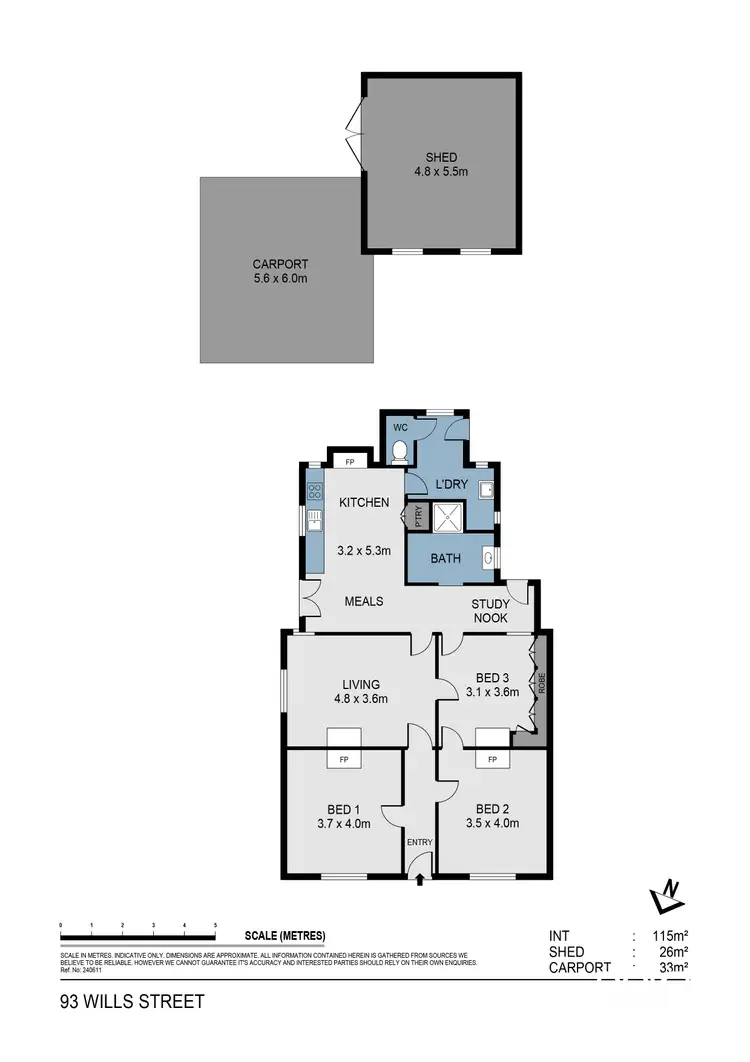Floorplan of Homely house listing, 93 Wills Street, Bendigo VIC 3550