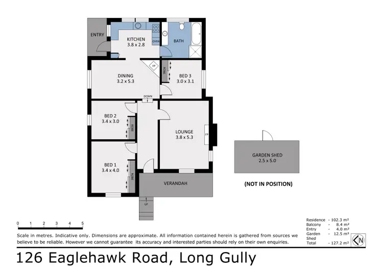 Floorplan of Homely house listing, 126 Eaglehawk Road, Long Gully VIC 3550