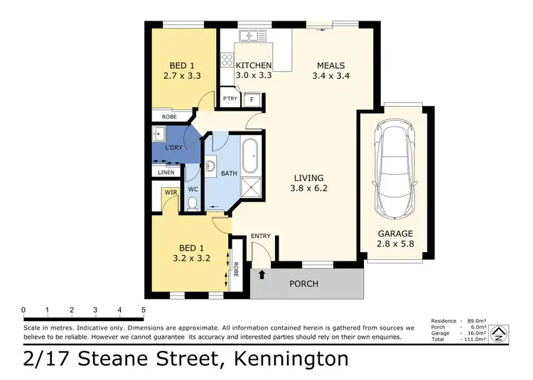 Floorplan of Homely townhouse listing, 2/17 Steane Street, Kennington VIC 3550