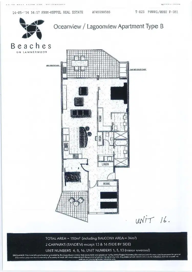 Floorplan of Homely apartment listing, 16/96-98 Scenic Highway, Lammermoor QLD 4703