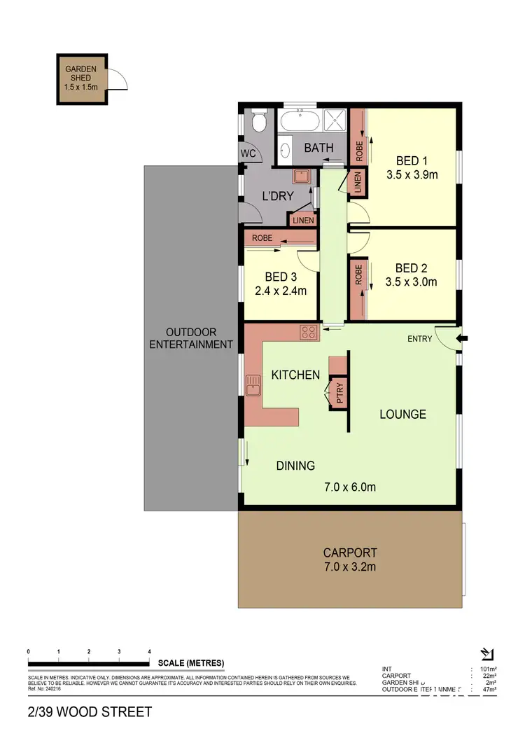 Floorplan of Homely unit listing, 39A Wood Street, Long Gully VIC 3550