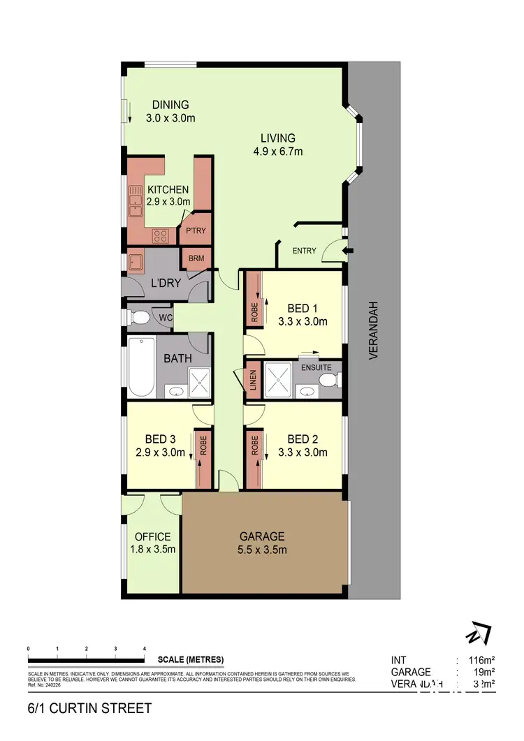 Floorplan of Homely unit listing, 6/1 Curtin Street, Kennington VIC 3550