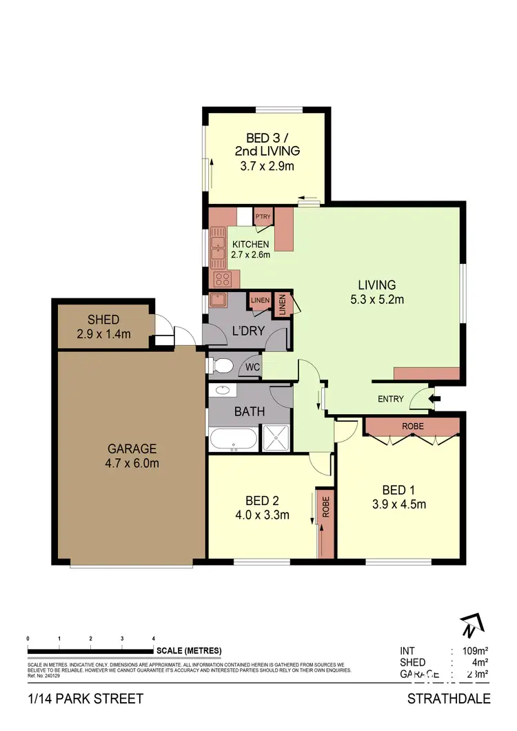 Floorplan of Homely unit listing, 1/14 Park Street, Strathdale VIC 3550