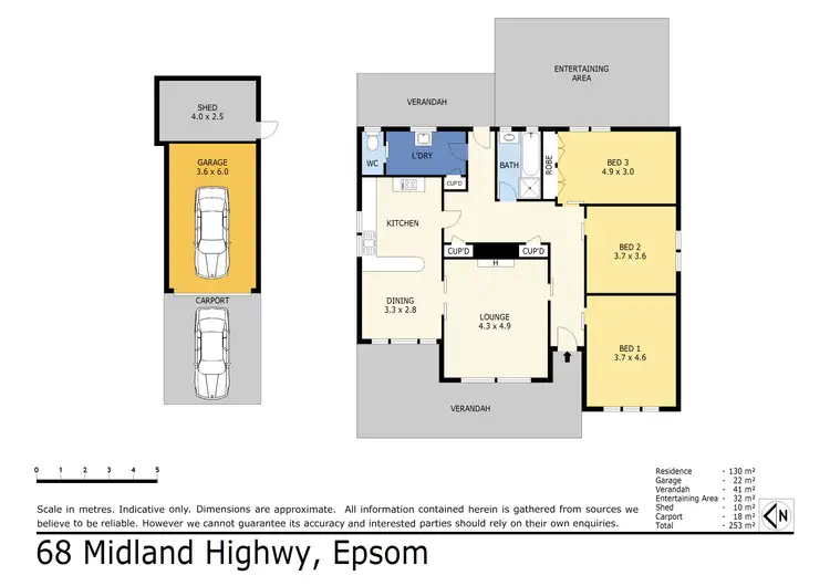 Floorplan of Homely house listing, 68 Midland Highway, Epsom VIC 3551