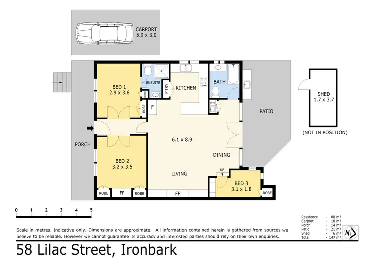 Floorplan of Homely house listing, 58 Lilac Street, Ironbark VIC 3550