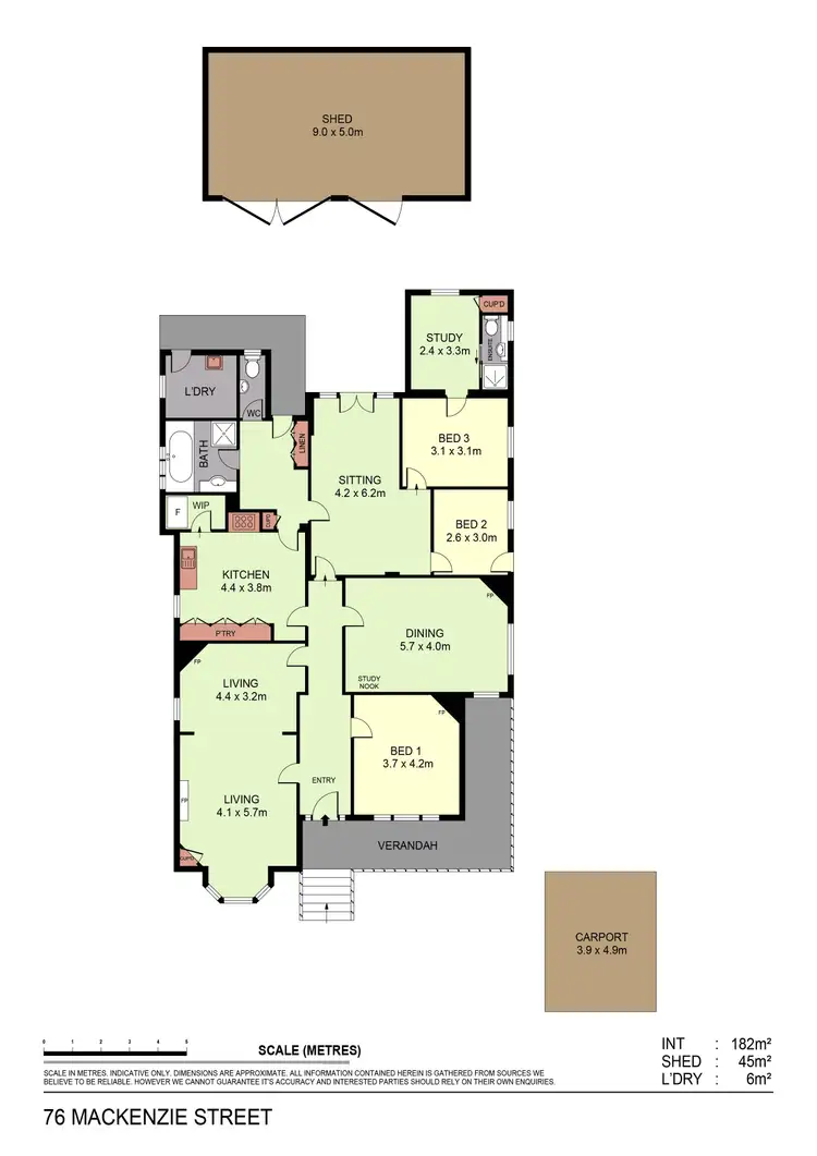 Floorplan of Homely house listing, 76 MacKenzie Street, Bendigo VIC 3550
