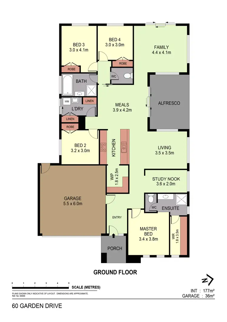Floorplan of Homely house listing, 60 Garden Drive, Epsom VIC 3551