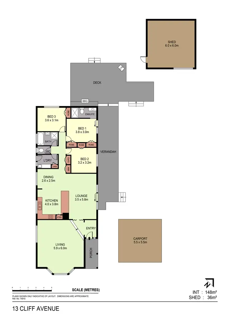 Floorplan of Homely house listing, 13 Cliff Avenue, Strathdale VIC 3550