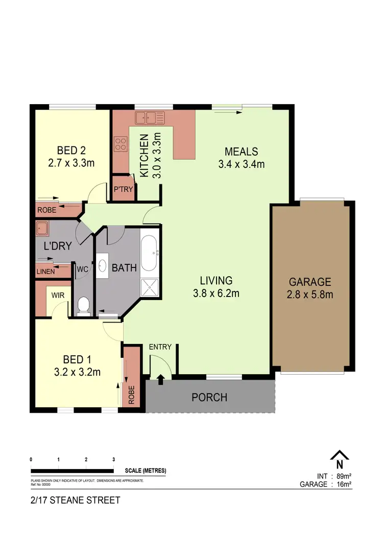 Floorplan of Homely unit listing, 2/17 Steane Street, Kennington VIC 3550
