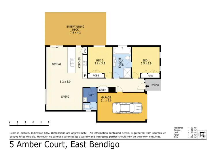 Floorplan of Homely house listing, 5 Amber Court, East Bendigo VIC 3550