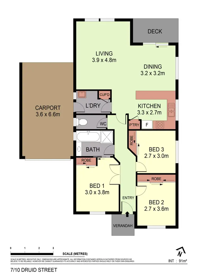 Floorplan of Homely unit listing, 7/10 Druid Street, Golden Square VIC 3555