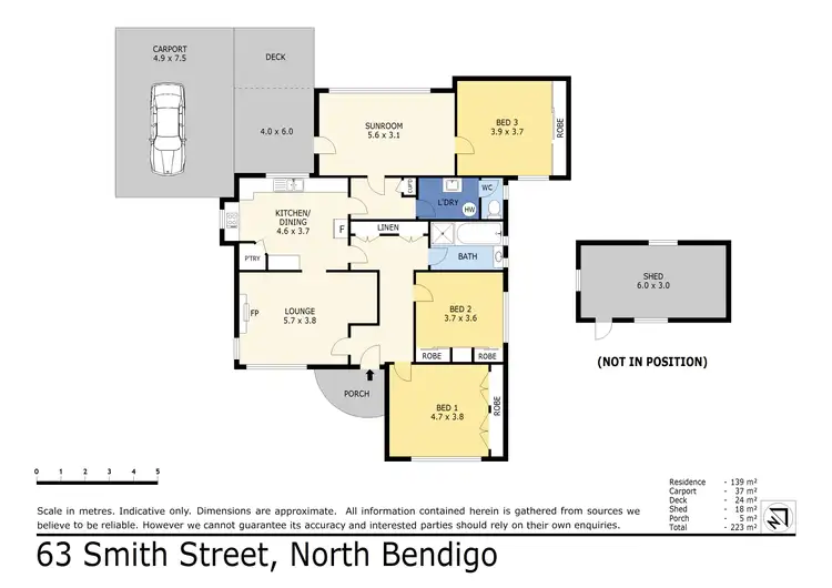 Floorplan of Homely house listing, 63 Smith Street, North Bendigo VIC 3550