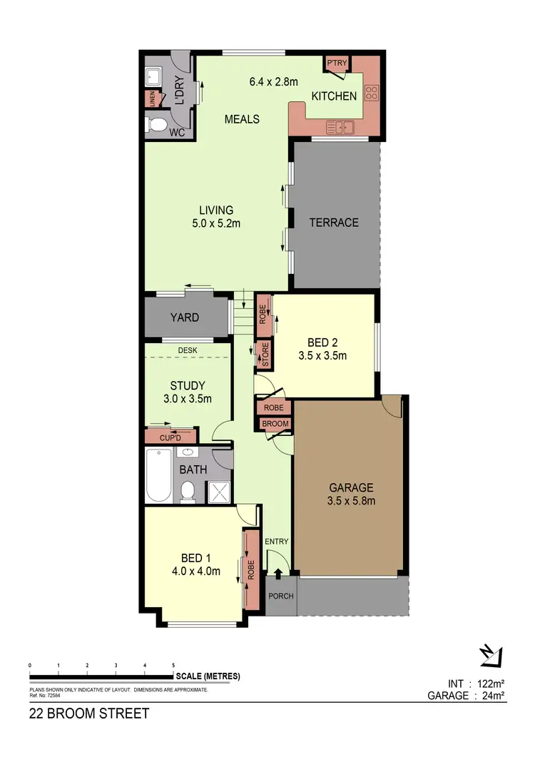 Floorplan of Homely house listing, 22 Broom Street, Bendigo VIC 3550