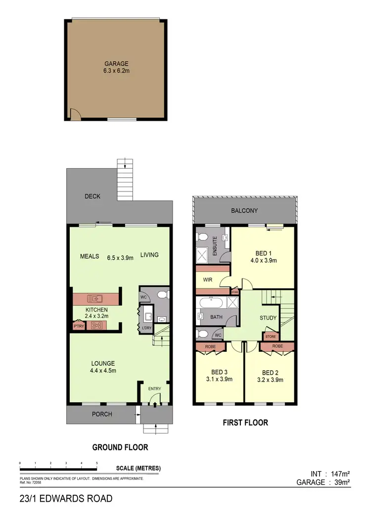 Floorplan of Homely townhouse listing, 23/1 Edwards Road, Kennington VIC 3550