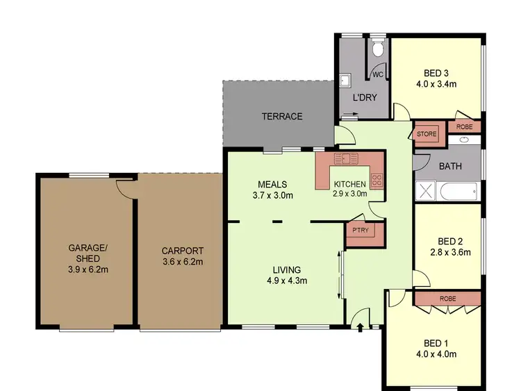 Floorplan of Homely house listing, 66 Condon Street, Kennington VIC 3550