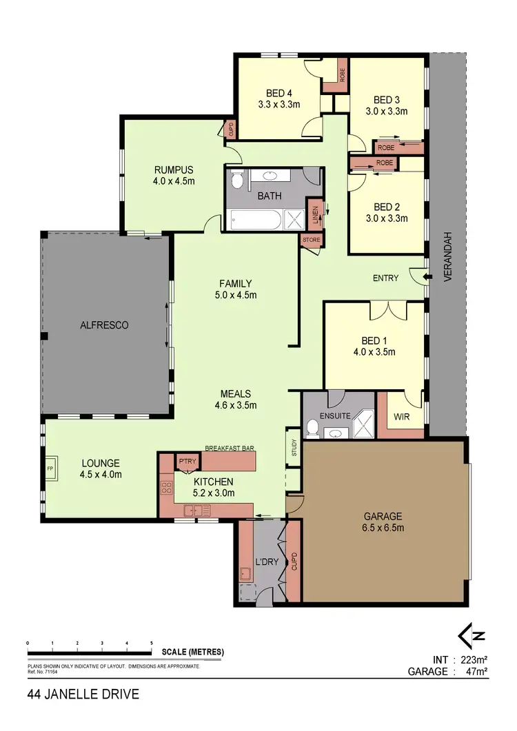 Floorplan of Homely house listing, 44 Janelle Drive, Maiden Gully VIC 3551