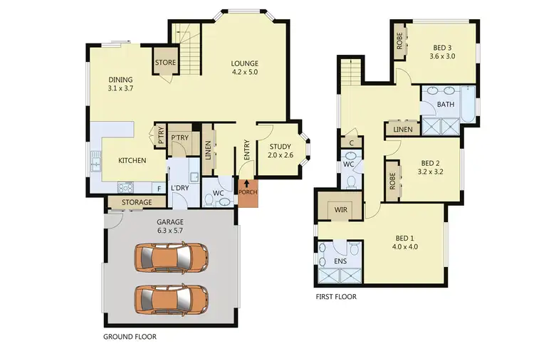 Floorplan of Homely townhouse listing, 3/86 Marong Road, Bendigo VIC 3550