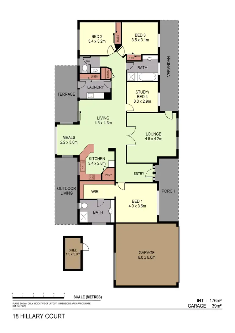 Floorplan of Homely house listing, 18 Hillary Court, Strathdale VIC 3550