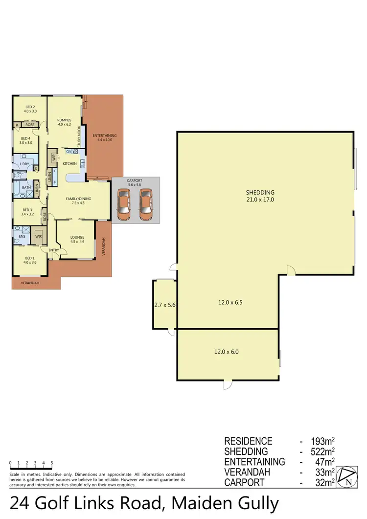 Floorplan of Homely house listing, 24 Golflinks Road, Maiden Gully VIC 3551