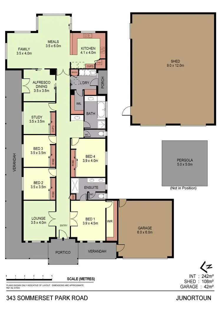 Floorplan of Homely house listing, 343 Somerset Park Road, Junortoun VIC 3551