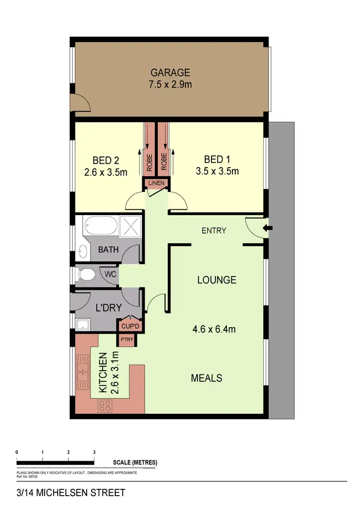 Floorplan of Homely unit listing, 3/14 Michelsen Street, North Bendigo VIC 3550