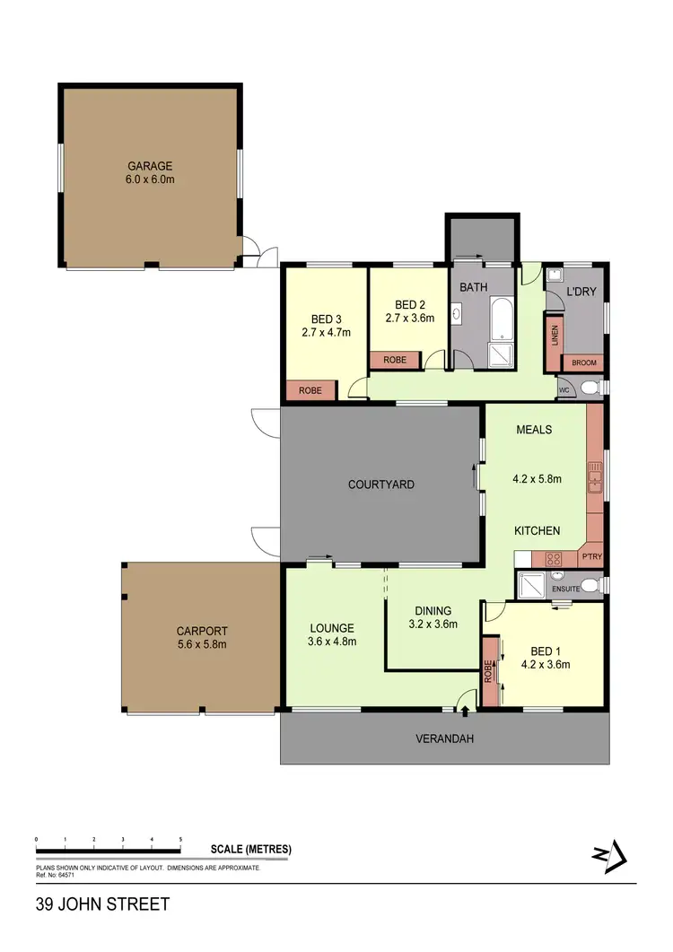 Floorplan of Homely house listing, 39 John Street, Kangaroo Flat VIC 3555