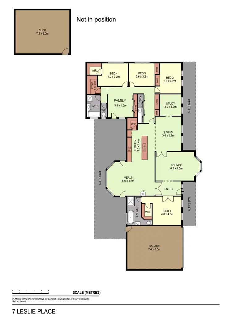 Floorplan of Homely house listing, 7 Leslie Place, Junortoun VIC 3551