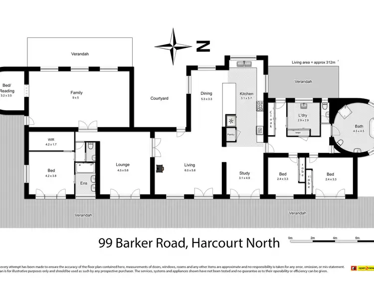 Floorplan of Homely house listing, 99 Barker Road, Harcourt North VIC 3453