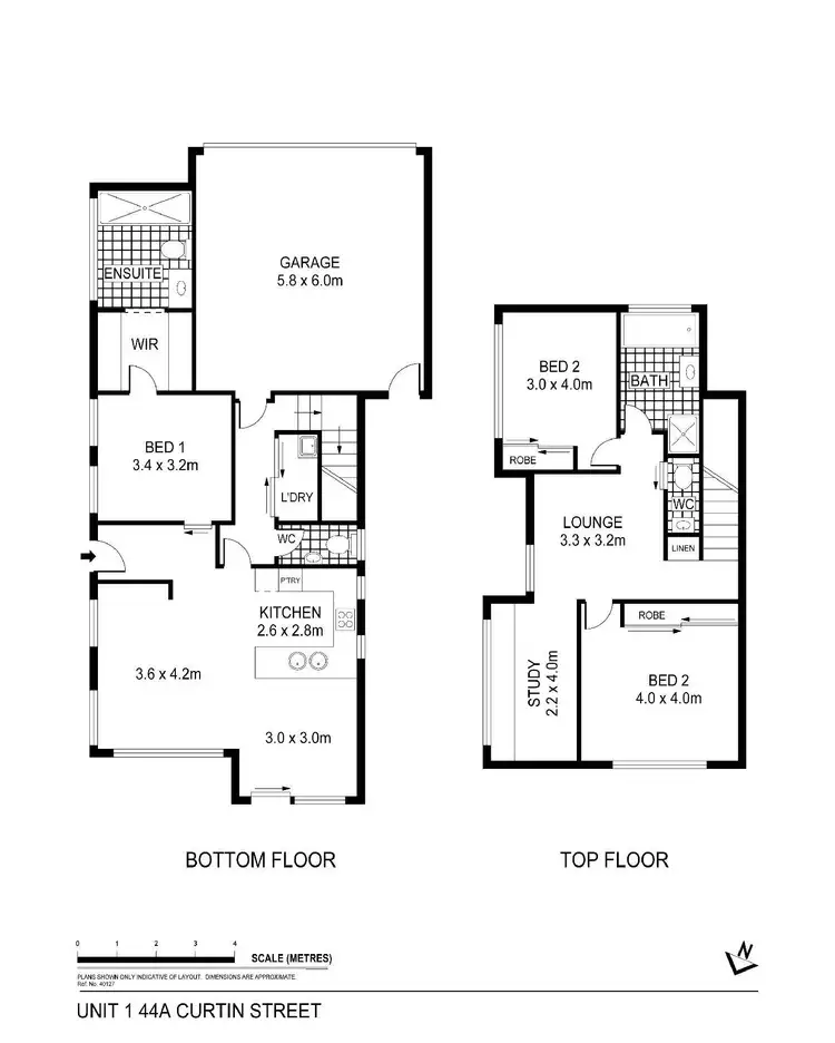 Floorplan of Homely townhouse listing, 1/44A Curtin Street, Flora Hill VIC 3550