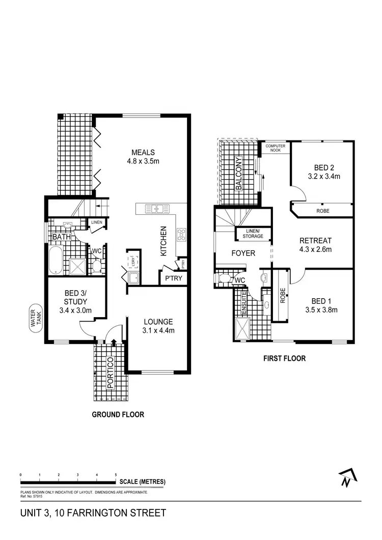 Floorplan of Homely townhouse listing, 3/10 Farrington Street, Bendigo VIC 3550