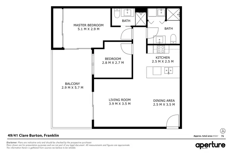 Floorplan of Homely apartment listing, 49/41 Clare Burton Crescent, Franklin ACT 2913