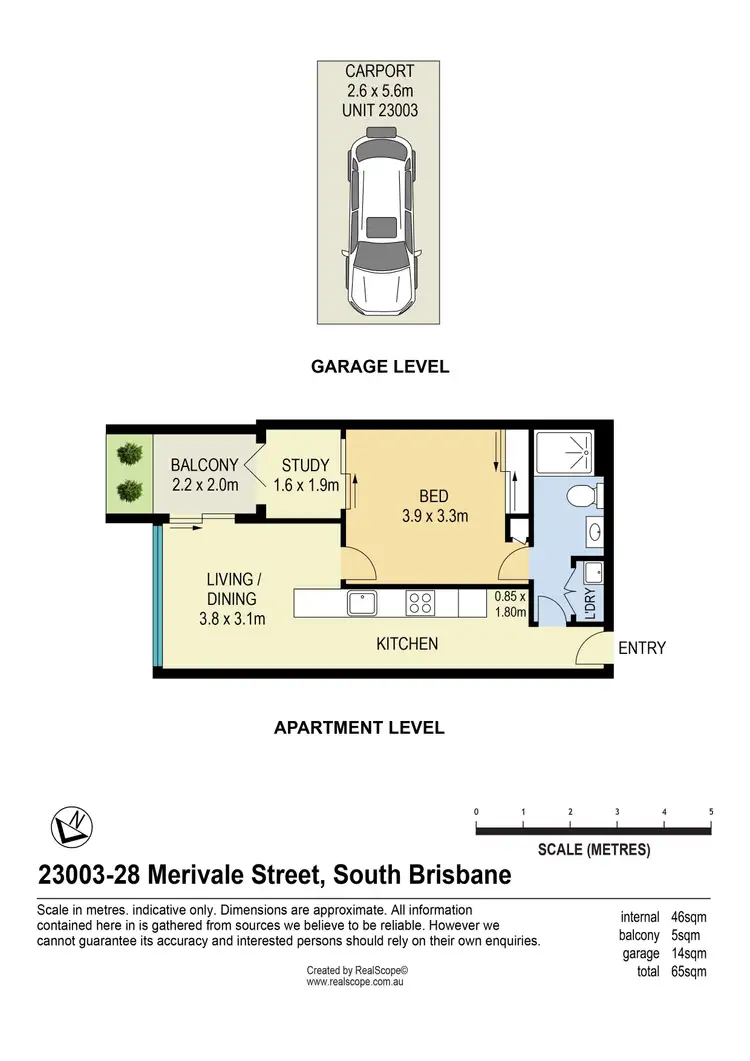 Floorplan of Homely apartment listing, 23003/28 Merivale Street, South Brisbane QLD 4101