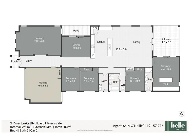 Floorplan of Homely house listing, 3 River Links East Boulevard, Helensvale QLD 4212