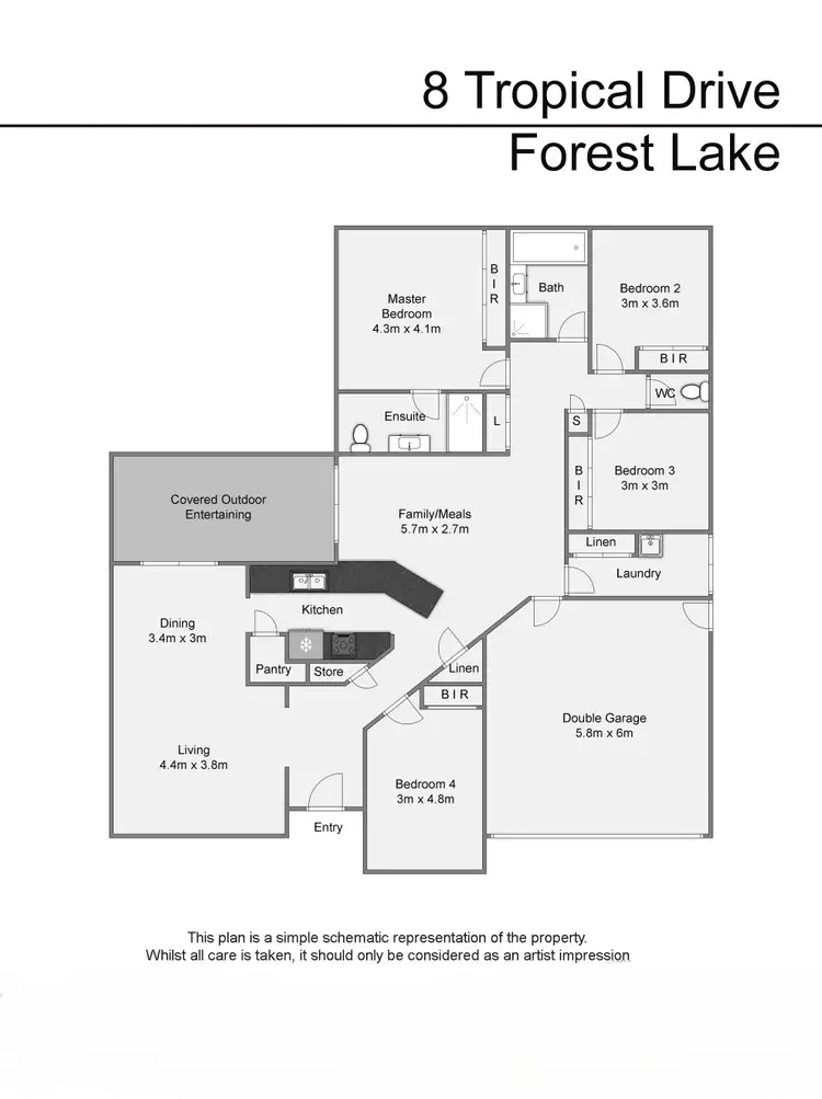 Floorplan of Homely house listing, 8 Tropical Drive, Forest Lake QLD 4078