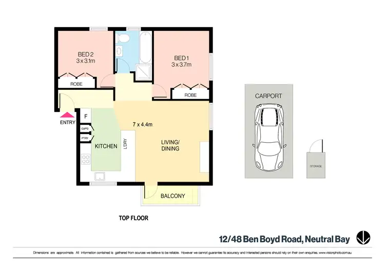 Floorplan of Homely apartment listing, 12/48 Ben Boyd Road, Neutral Bay NSW 2089