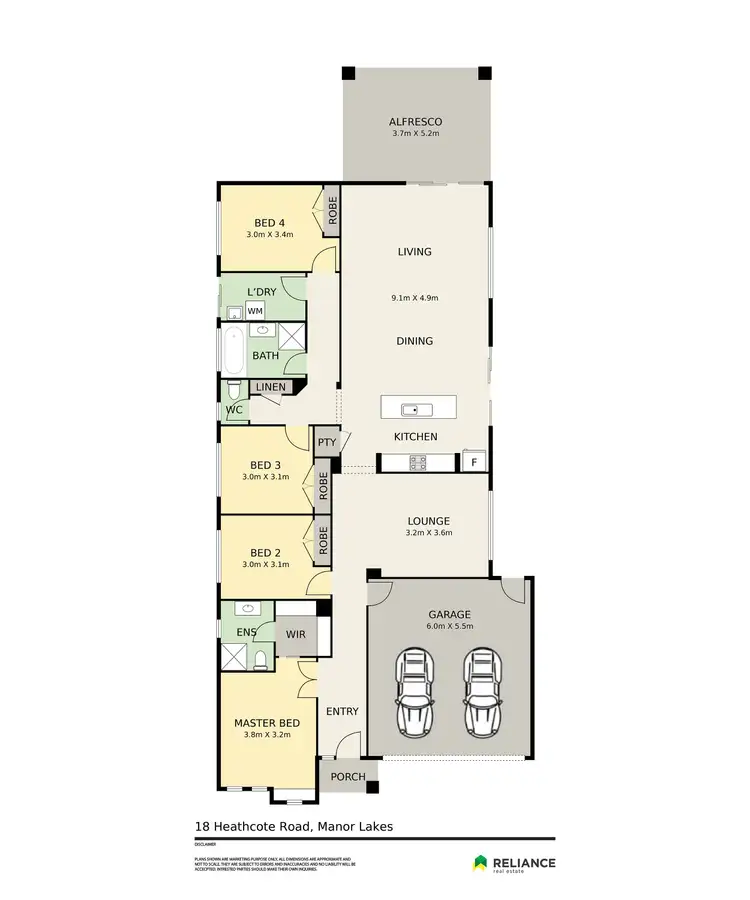 Floorplan of Homely house listing, 18 Heathcote Road, Manor Lakes VIC 3024