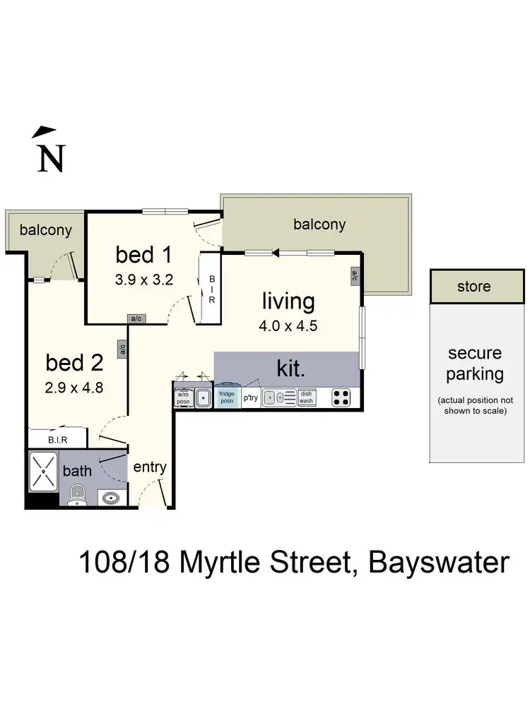 Floorplan of Homely unit listing, 108/18 Myrtle Street, Bayswater VIC 3153