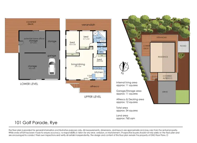 Floorplan of Homely house listing, 101 Golf Parade, Rye VIC 3941
