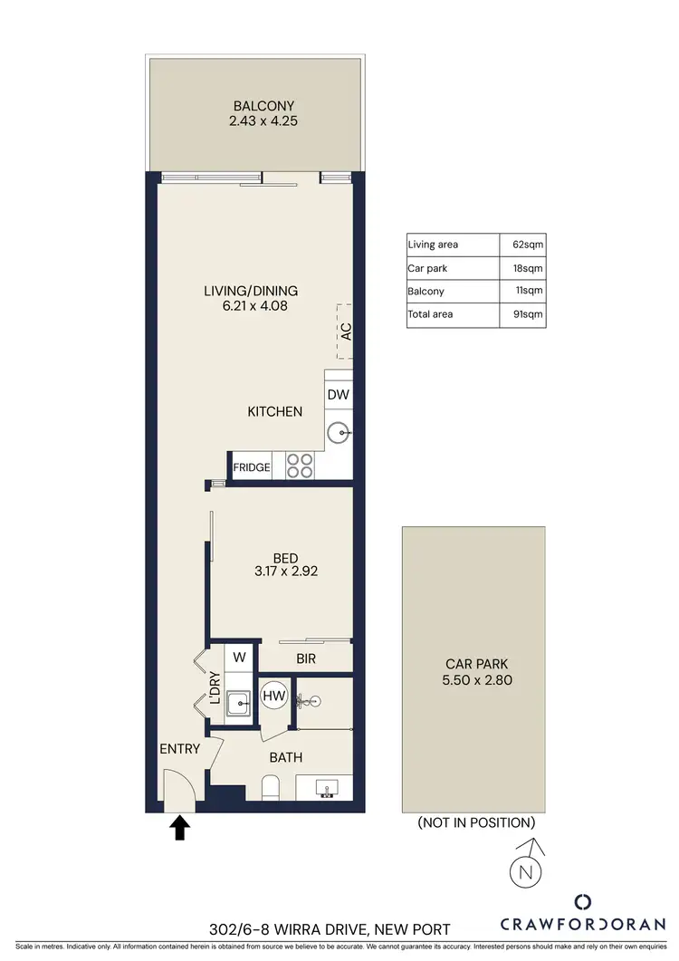 Floorplan of Homely apartment listing, 302/6-8 Wirra Drive, New Port SA 5015