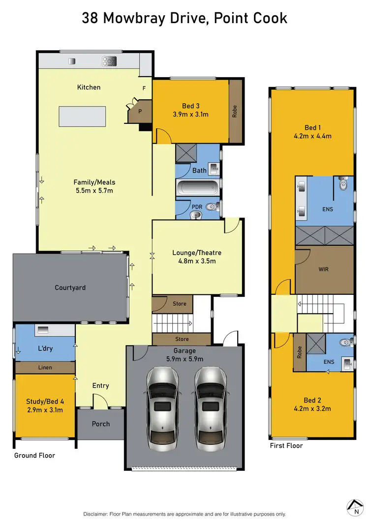 Floorplan of Homely house listing, 38 Mowbray Drive, Point Cook VIC 3030
